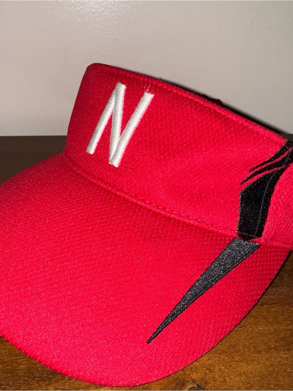 Red Nebraska Cornhuskers visor
